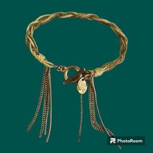 3/$30 PREMIER DESIGNS Western Tan Braided Chain Toggle Bracelet